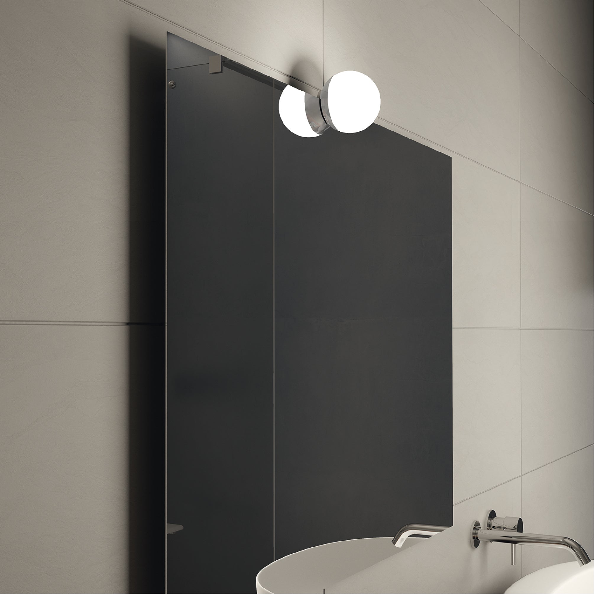 Lampada led tonda per specchio di Gedy modello Delos - Cromato by CeramicStore | Lo specialista del tuo bagno