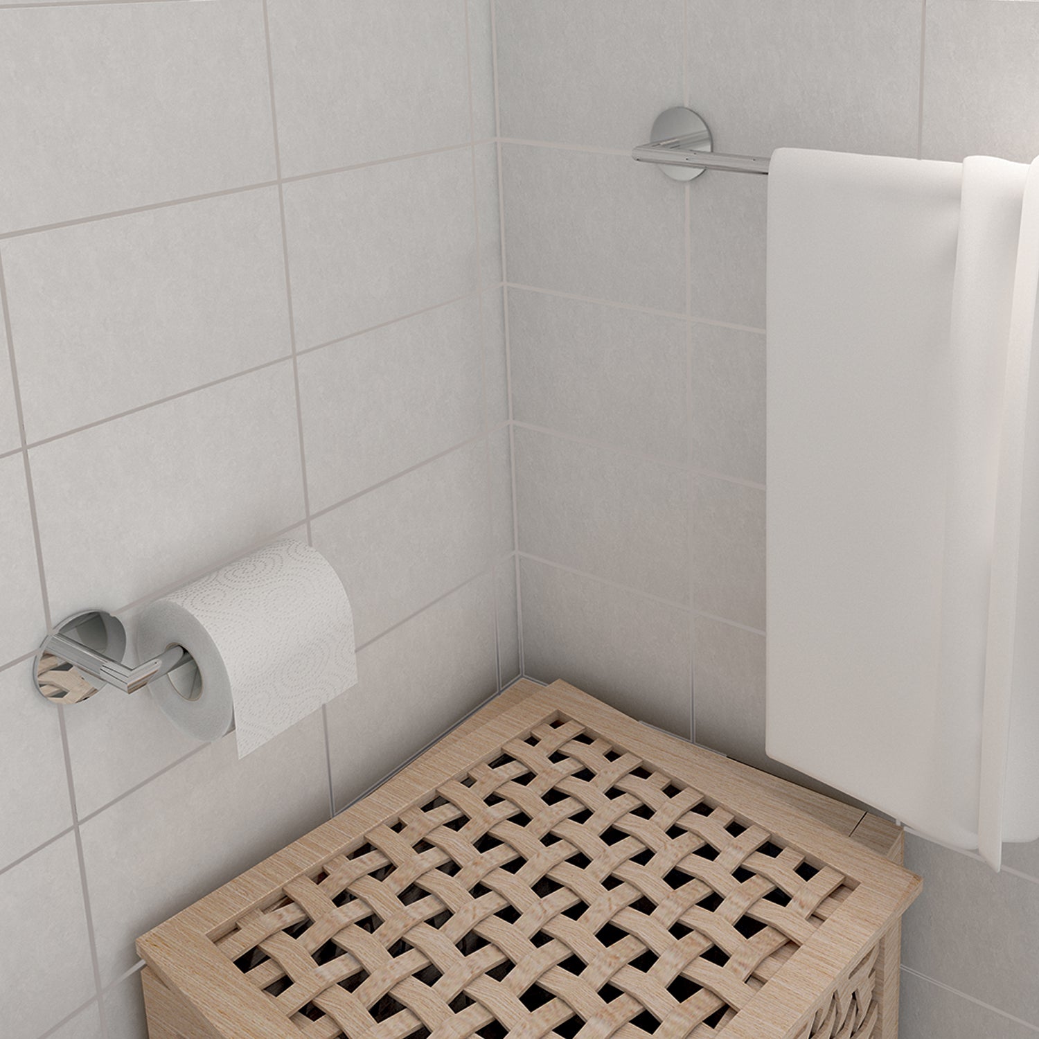 Portarotolo a muro Gedy serie Gea - Cromato