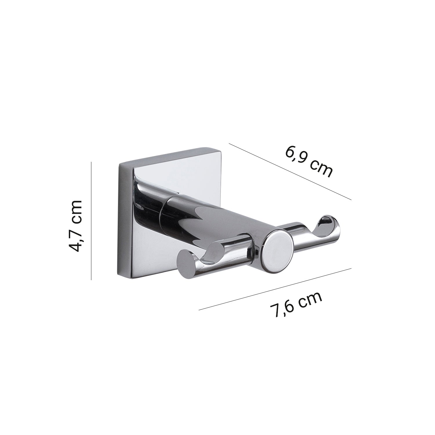 Appendiabiti doppio a muro di Gedy serie Fuji - Cromato by CeramicStore | Lo specialista del tuo bagno