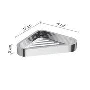Portaoggetti angolare doccia in Acciaio Inox AISI 304 e Cromall Outline di Gedy - Cromato by CeramicStore | Lo specialista del tuo bagno