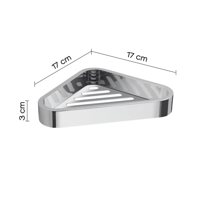 Portaoggetti angolare doccia in Acciaio Inox AISI 304 e Cromall Outline di Gedy - Cromato by CeramicStore | Lo specialista del tuo bagno
