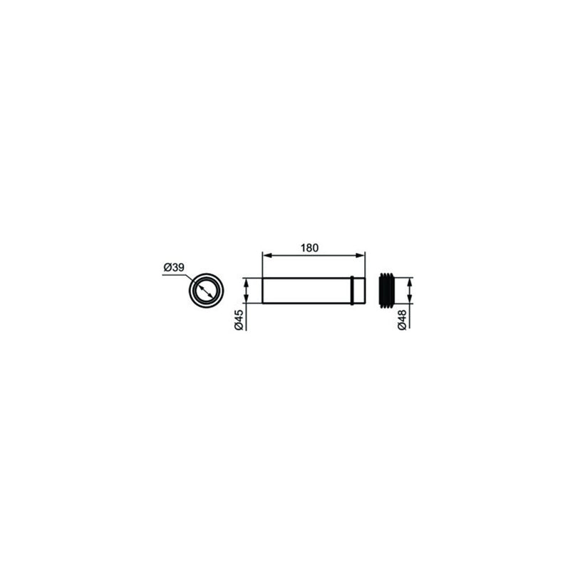 Raccordo per entrata acqua da 36 a 37 cm Ideal Standard ART RV19967