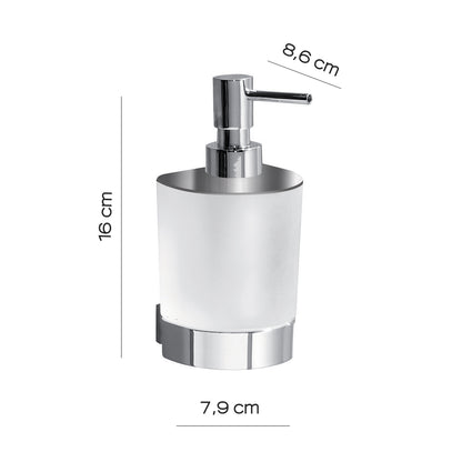 Dosasapone con erogatore in Cromall a parete Kent di Gedy - Cromato by CeramicStore | Lo specialista del tuo bagno