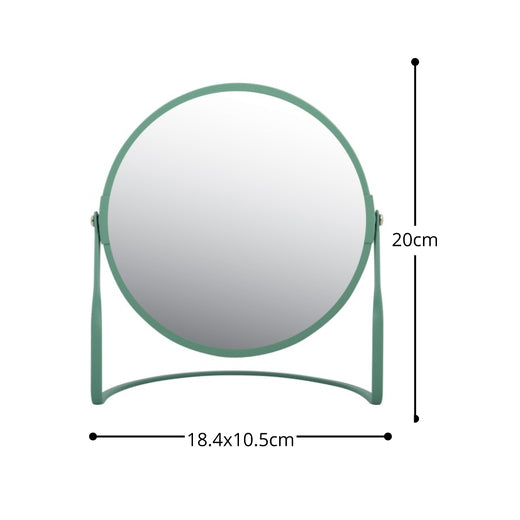 Specchio ingranditore da tavolo su base in acciaio modello Akira colore verde by CeramicStore | Lo specialista del tuo bagno