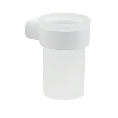 Portaspazzolini a muro in Ottone e Cromall Gedy serie Pirenei - Bianco Matt
