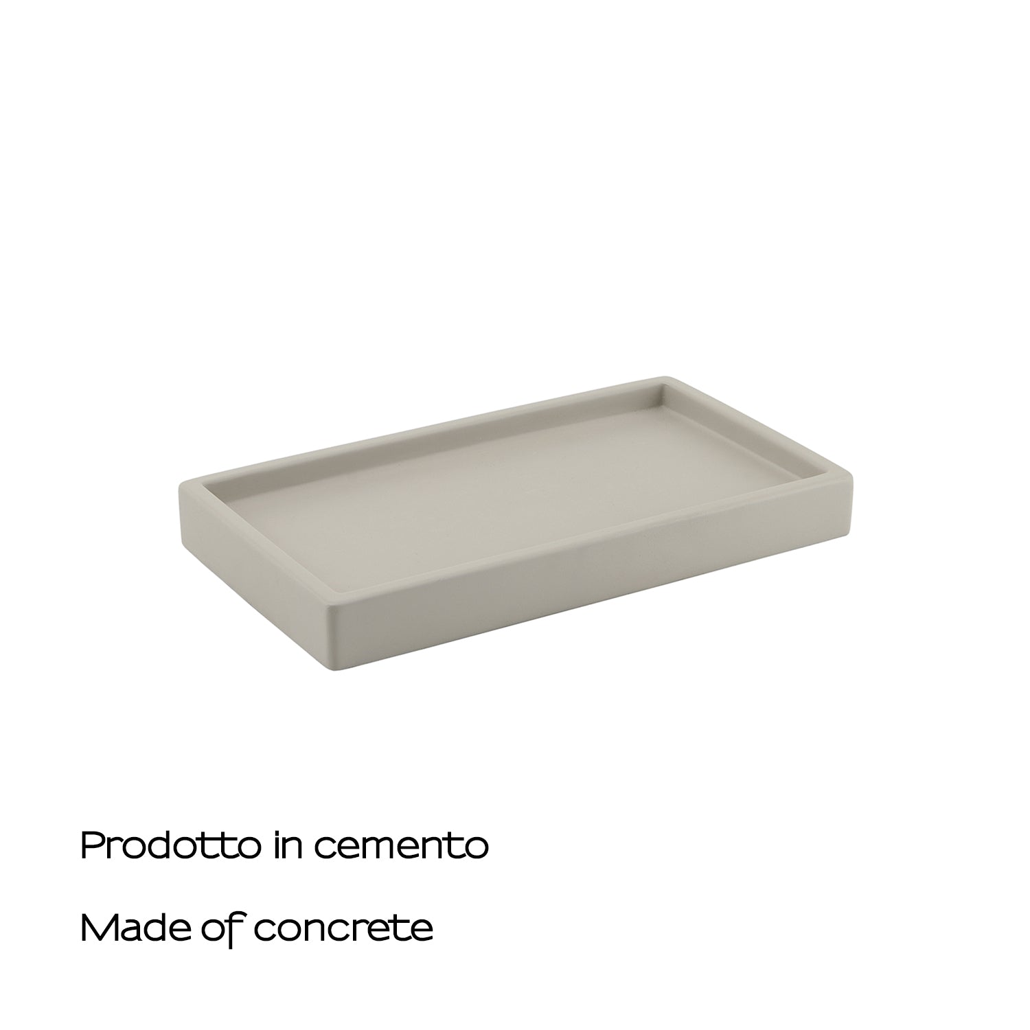 Vassoio portaoggetti in cemento Gedy serie Giunone - Grigio by CeramicStore | Lo specialista del tuo bagno