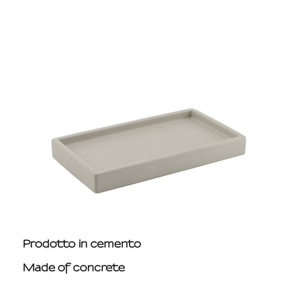 Vassoio portaoggetti in cemento Gedy serie Giunone - Grigio by CeramicStore | Lo specialista del tuo bagno