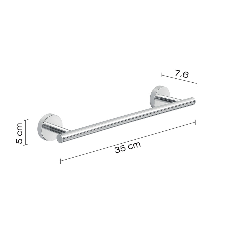 Portasalviette 35 cm a muro in Acciaio Inox Eros di Gedy - Cromato by CeramicStore | Lo specialista del tuo bagno