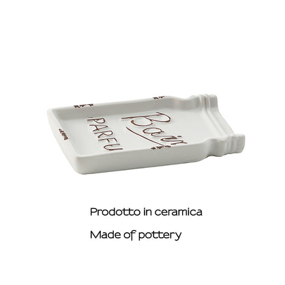 Portasapone in ceramica Gedy serie Catherine - Bianco