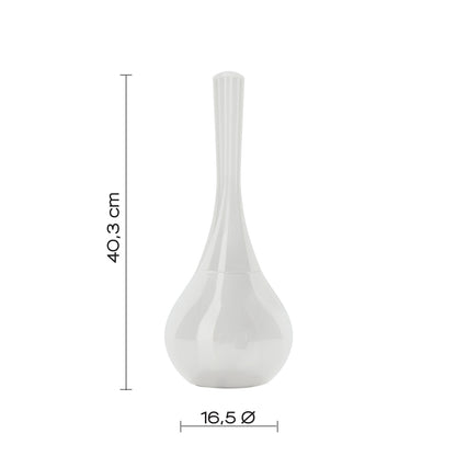 Scopino wc in ceramica con ciuffo in setole Gedy modello Azalea - Bianco by CeramicStore | Lo specialista del tuo bagno