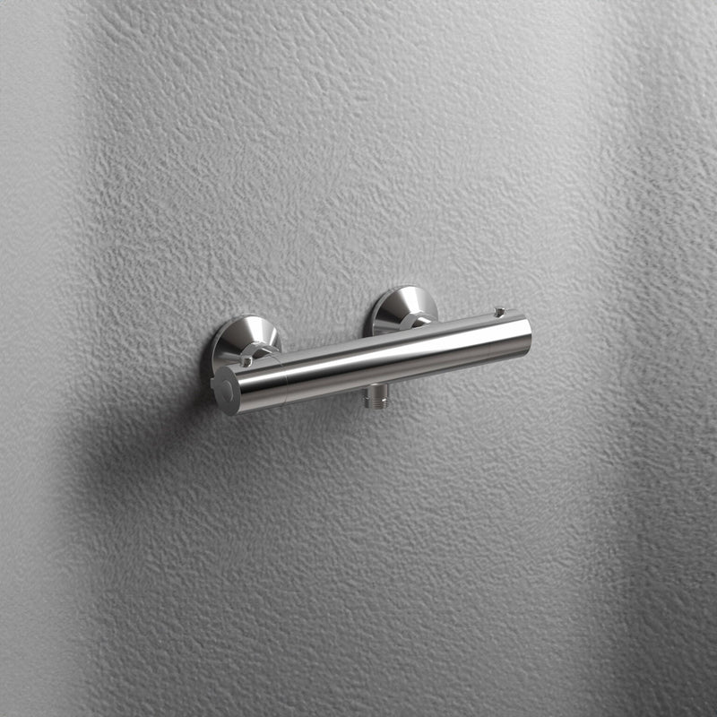 Mezclador monomando externo para ducha RubiFlux serie Ampra - Cromo
