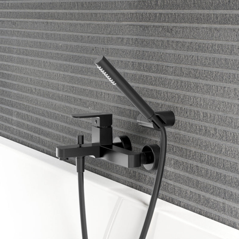 Single-lever mixer for bathtub with hand shower kit RubiFlux Dema series - Chrome
