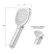 Scheda tecnica doccetta quadrata 3 funzioni