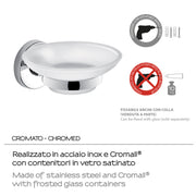Portasapone in Acciaio Inox e Cromall Gedy serie Felce - Cromato by CeramicStore | Lo specialista del tuo bagno