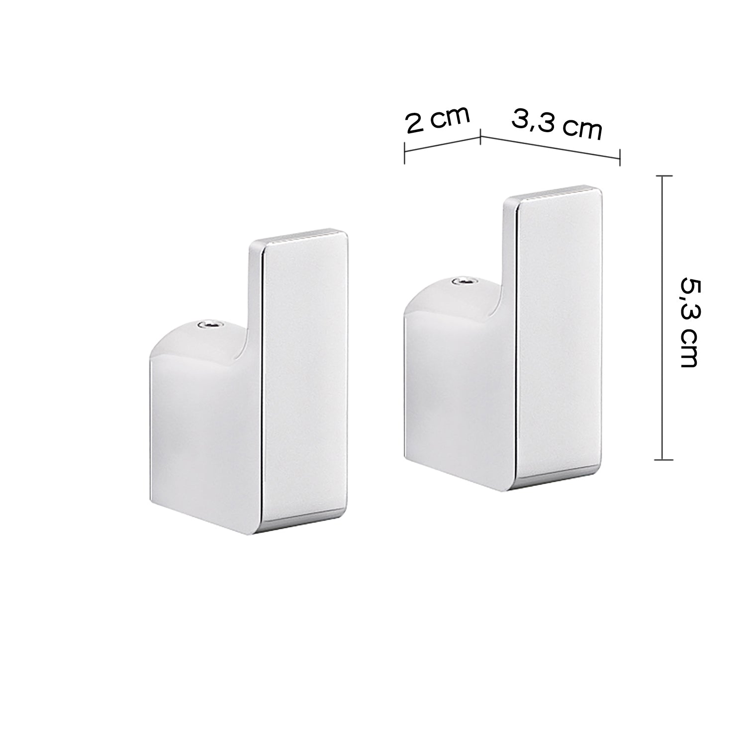 Appendiabiti 2 pezzi a muro Gedy serie Pirenei - Cromato by CeramicStore | Lo specialista del tuo bagno