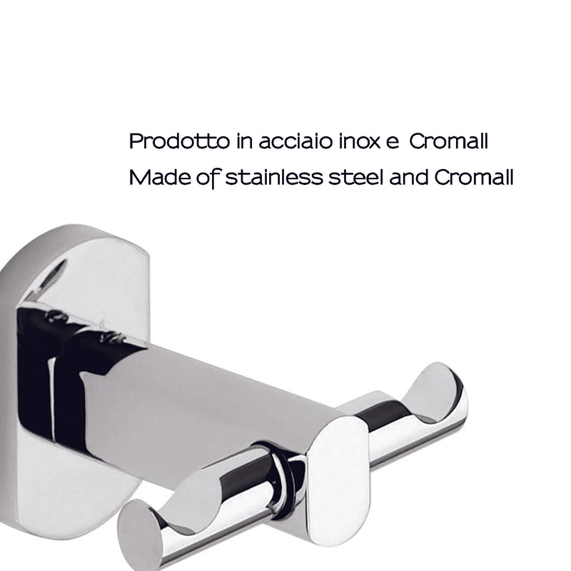 Appendiabiti a parete di Gedy serie Edera Plus - Cromato by CeramicStore | Lo specialista del tuo bagno
