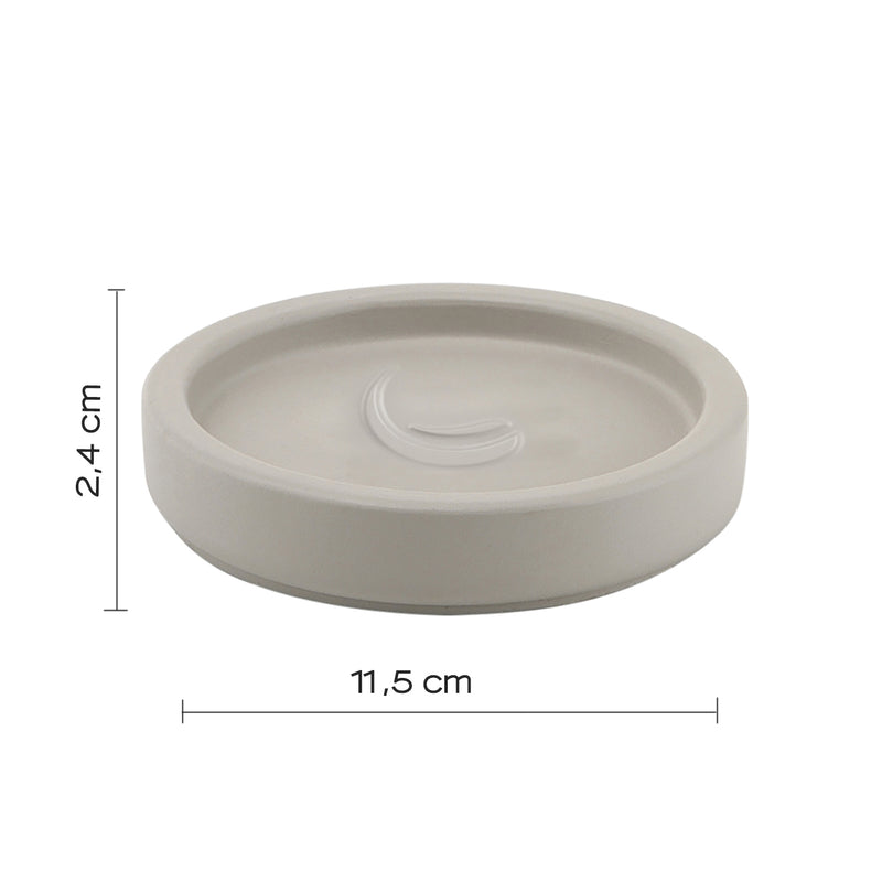 Portasapone in cemento Gedy serie Giunone - Grigio