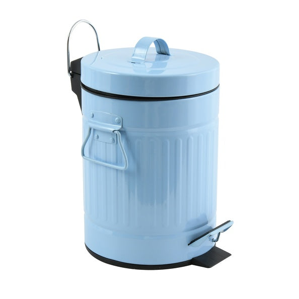 Pattumiera a pedale in Acciaio da 3L modello Habana - Blu Pastello by CeramicStore | Lo specialista del tuo bagno