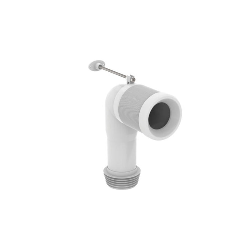 Curva tecnica Ideal standard per scarico a pavimento regolabile da 50 a 60 mm per sanitari traslati ART T002767