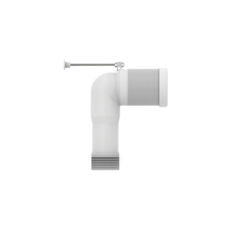 Curva tecnica Ideal standard per scarico a pavimento regolabile da 50 a 60 mm per sanitari traslati ART T002767