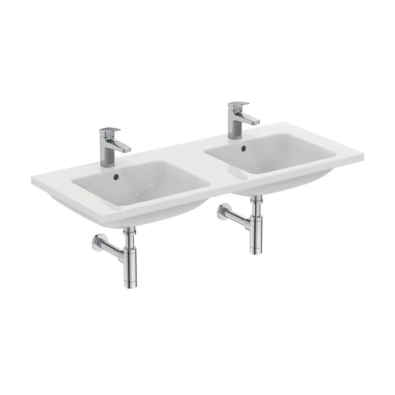 Lavabo Top da 121 cm  doppia vasca per installazione sospesa o su mobile da bagno Ideal Standard I.Life B Art T460201