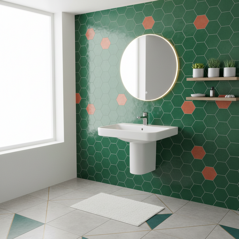 Lavabo sospeso 45x38 con foro rubinetto Ideal Standard I.Life B  Art. T461001