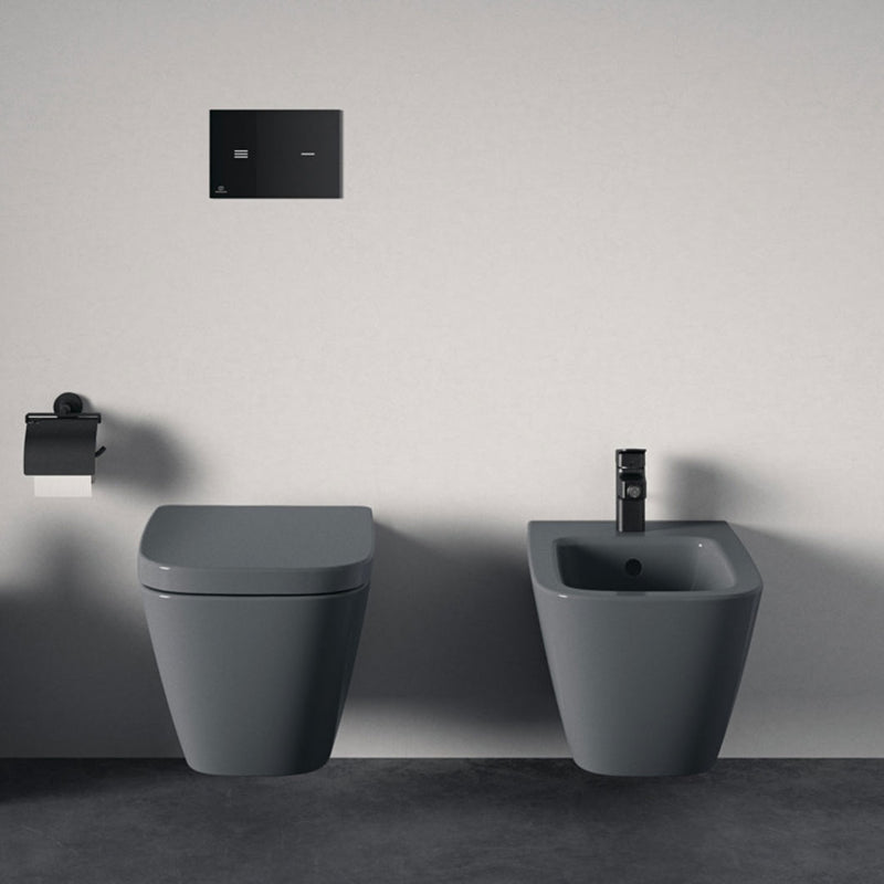 Sanitari sospesi Ideal Standard I.life B Grigio lucido WC+Bidet+Sedile soft close (T461558+T461458+T500201)