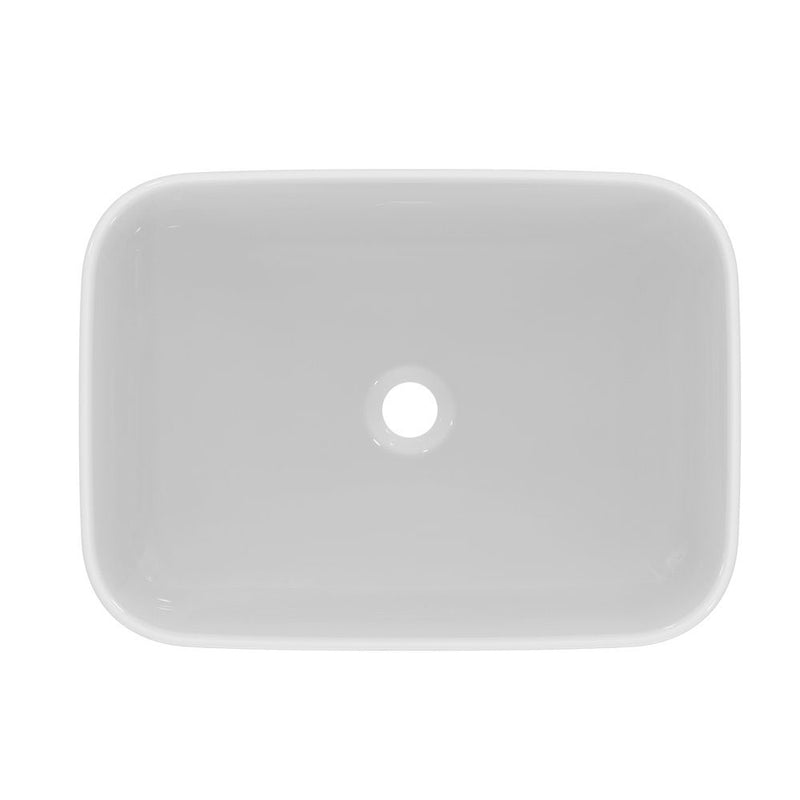 Lavabo da appoggio Ideal Standard I.LIFE B Rettangolare 55X40 cm senza foro troppo pieno art T572801