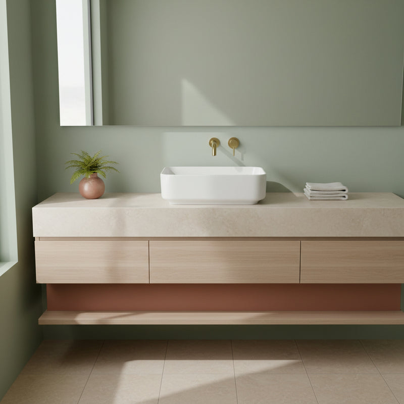 Lavabo da appoggio Ideal Standard I.LIFE B Rettangolare 55X40 cm senza foro troppo pieno art T572801