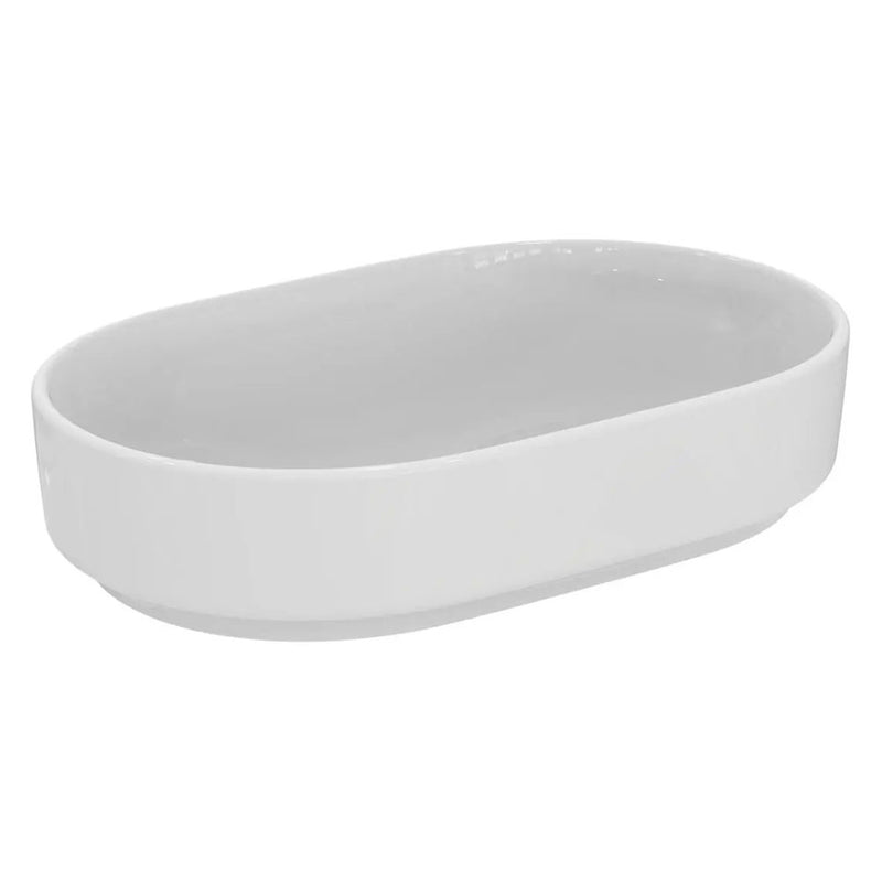 Lavabo da appoggio Ideal Standard  I.LIFE Ovale 60X38 Senza foro rubinetto ART T573101