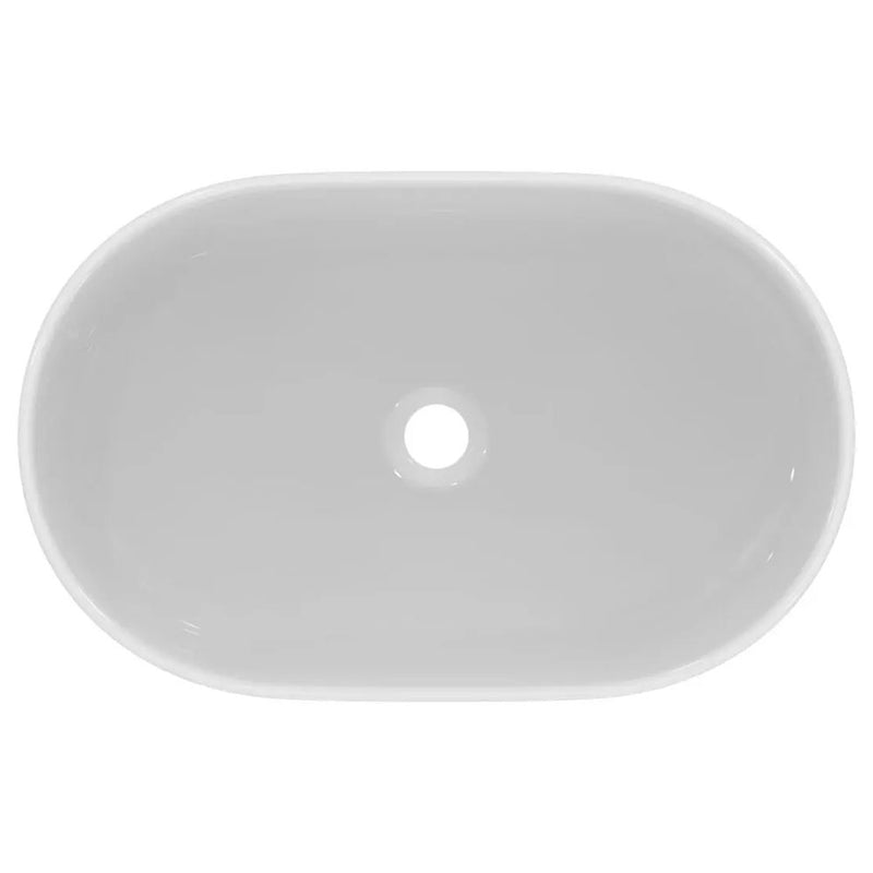 Lavabo da appoggio Ideal Standard  I.LIFE Ovale 60X38 Senza foro rubinetto ART T573101