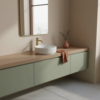 Lavabo da appoggio Rotondo Ideal Standard i.life O diam. 40 cm bianco Lucido con Foro Rubinetto Art T573301