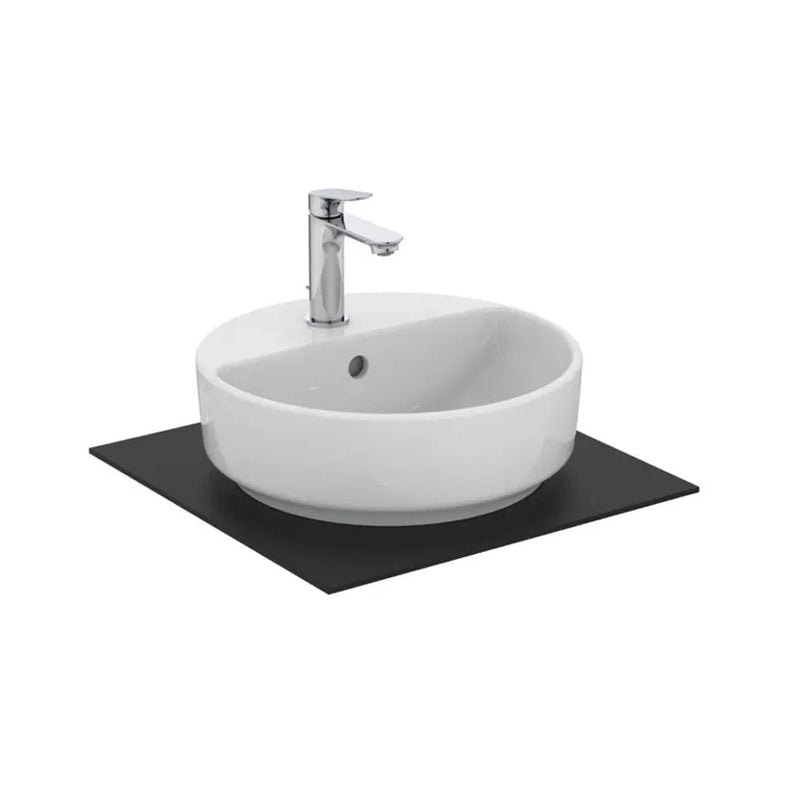 Lavabbo da appoggio Ideal Standard I.LIFE O  Tondo diametro 40 con foro troppopieno e rubinetto Art T573501