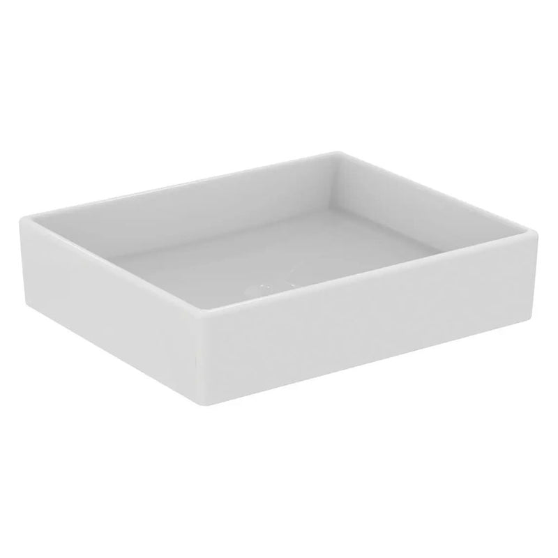 Lavabo da appoggio I.LIFE B rettangolare 50X42 Senza foro troppopieno