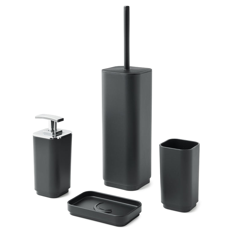 Dosasapone in materiale plastico riciclato Gedy serie Seventy Ekoplà  - Nero Matt