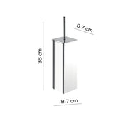Scopino in Acciaio Inox con ciuffo in setole di Gedy serie Kansas - Cromato by CeramicStore | Lo specialista del tuo bagno