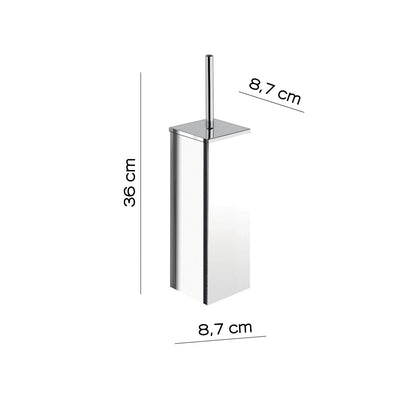 Scopino in Acciaio Inox con ciuffo in setole di Gedy serie Kansas - Cromato by CeramicStore | Lo specialista del tuo bagno