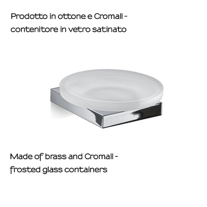 Portasapone in Ottone e Cromall Gedy serie Lanzarote - Cromato by CeramicStore | Lo specialista del tuo bagno