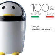 Portarifiuti 7.5 lt modello Peng di Gedy - Bianco/Nero by CeramicStore | Lo specialista del tuo bagno