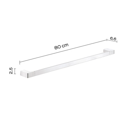 Portasalviette a muro di Gedy serie Pirenei 80 cm - Cromato by CeramicStore | Lo specialista del tuo bagno