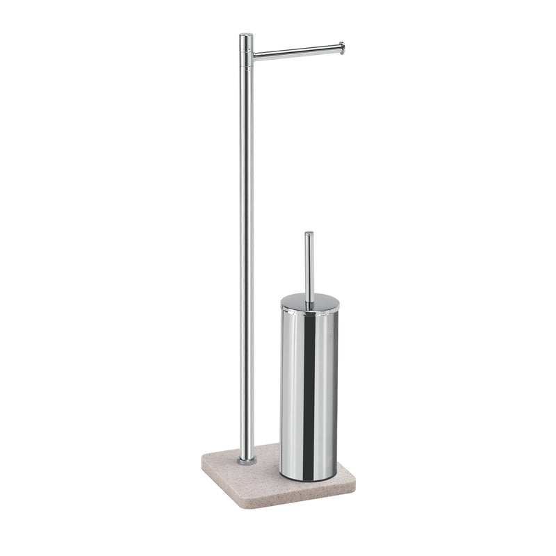 Piantana portarotolo e porta scopino Artà¹ di Gedy - Beige