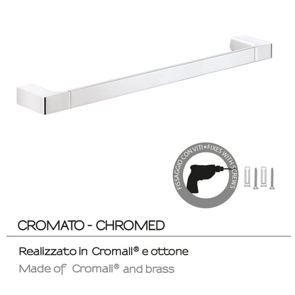Portasalviette a muro di Gedy serie Pirenei 45 cm - Cromato by CeramicStore | Lo specialista del tuo bagno
