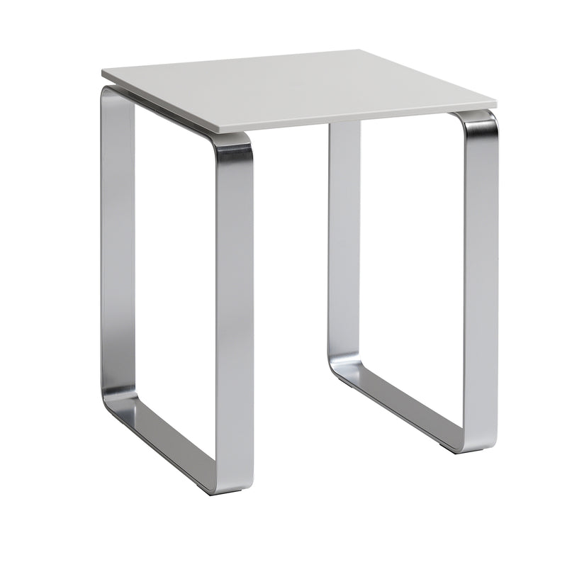 Sgabello Gedy modello Prima Classe in Alluminio e ABS - Bianco
