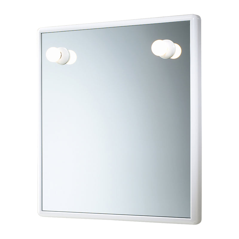 Specchio 55x60 cm con luci Gedy serie Junior - Bianco by CeramicStore | Lo specialista del tuo bagno