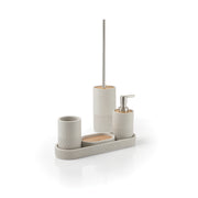 Dispenser sapone in cemento e bambà¹ Gedy serie Afrodite - Grigio