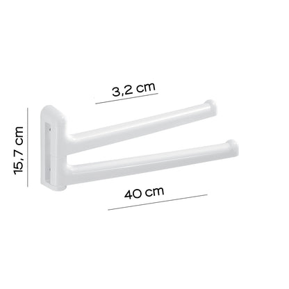 Porta asciugamani a snodo di Gedy serie Junior - Bianco by CeramicStore | Lo specialista del tuo bagno