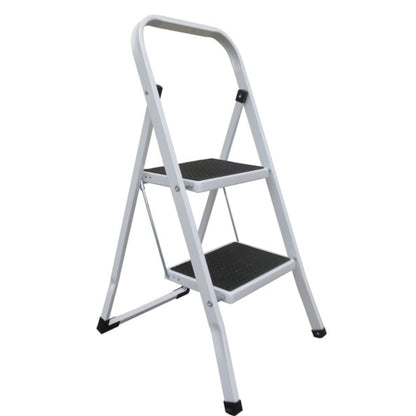 Scaletta in acciaio pieghevole e antiscivolo a 2 gradini, max 150 kg 46x55x82 cm by CeramicStore | Lo specialista del tuo bagno
