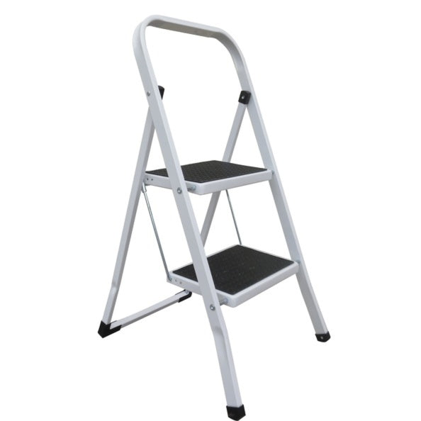 Scaletta in acciaio pieghevole e antiscivolo a 2 gradini, max 150 kg 46x55x82 cm by CeramicStore | Lo specialista del tuo bagno