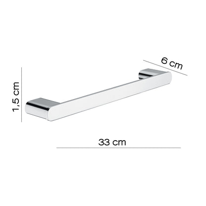 Portasalviette 35 cm a parete Gedy serie Azzorre - Cromato by CeramicStore | Lo specialista del tuo bagno