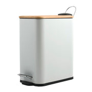 Pattumiera a pedale modello Erik in acciaio e bambà¹ capacità 5 litri colore bianco opaco by CeramicStore | Lo specialista del tuo bagno